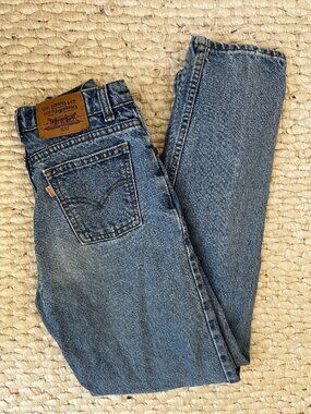 Vintage Levi's Orange Tab Jeans Made in Canada High Rise Mom Jeans 26X28